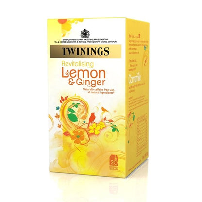 Twinings Lemon and Ginger Fruit Infusion Tea Bags (Pack of 20) F09613