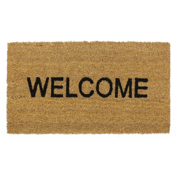 Fixtures "Welcome" 34cm x 60cm PVC Backed Coir Door Mat