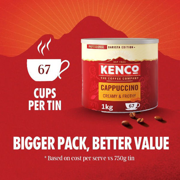 Kenco Cappuccino Instant Coffee 1kg Tin