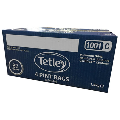 Tetley 4 Pint Bulk Brew Teabags | Catering Large Tea Bags | 82 Bulk 4 Pint Bags