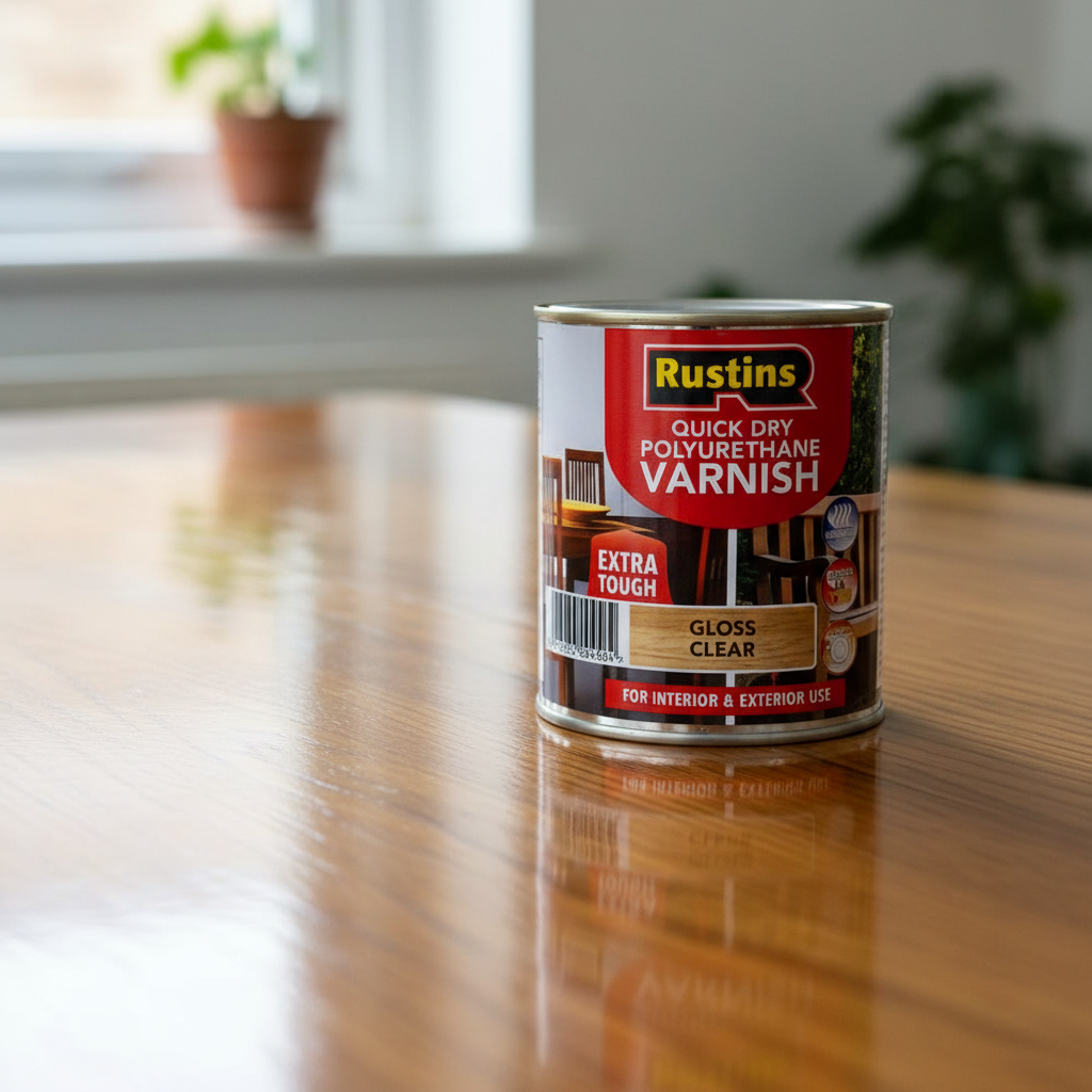 Rustins Quick Drying Poly Varnish Gloss Clear 1Ltr
