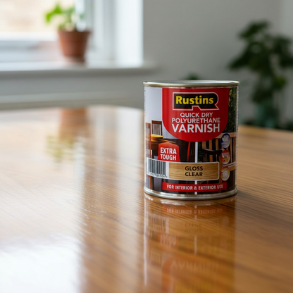 Rustins Quick Drying Poly Varnish Gloss Clear 1Ltr