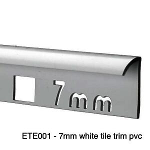 Econ 7Mm Tile Trim White Ete001*