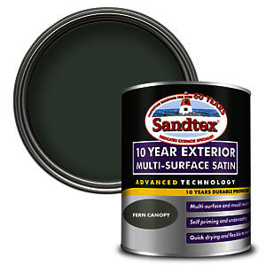 Sandtex 10 Year Multi Surface Satin Paint 750Ml Fern Canopy