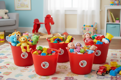 X-Trade 100% Recyclable Flexi-Tub | Colour: Red | Size: 25 Litre