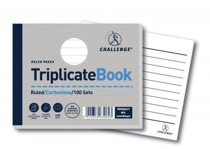 Challenge Ruled Carbonless Triplicate Book 100 Sets 105x130mm (Pack of 5) 100080471