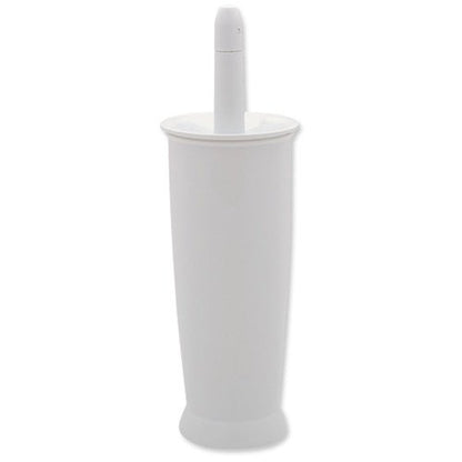 Addis Closed Toilet Brush Set, Plastic, White, 12.5 x 12.5 x 39 cm, 510284