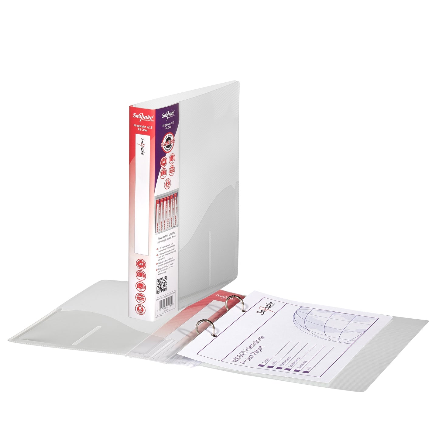Snopake Superline Ring Binder 2 O-Ring A5 15mm Rings Clear (Pack 10) - 10108 - UK BUSINESS SUPPLIES