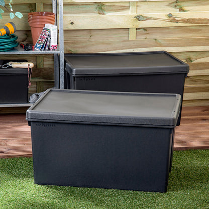 Wham Bam Black Recycled Storage Box 96 Litre