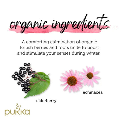 Pukka Tea Elderberry & Echinacea Envelopes 20's - 240's - UK BUSINESS SUPPLIES