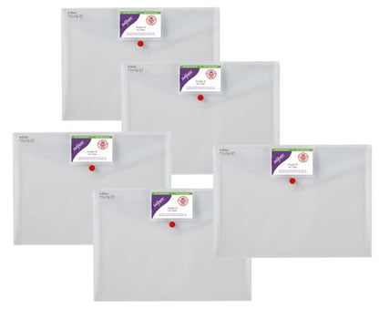 Snopake Polyfile ID Wallet A4 Transparent (Pack of 5) 12560