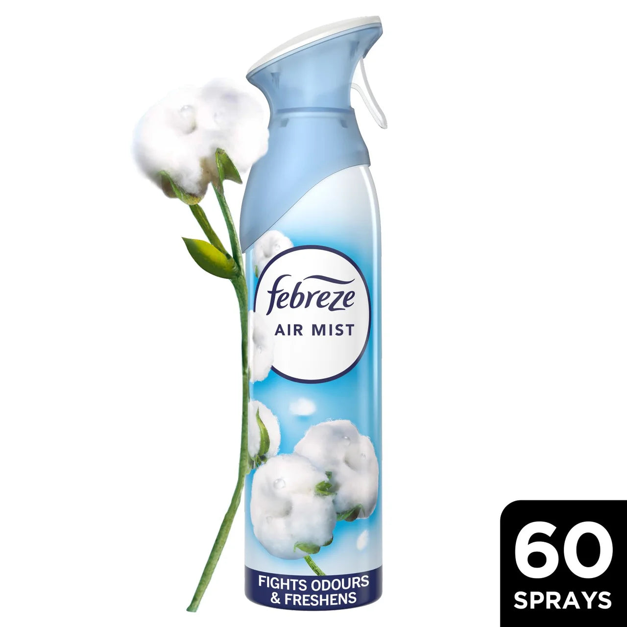 Febreze Air Freshener for Room Spray & Bathroom, Cotton Fresh, 185ML x 8 Packs, Air Fresheners for Home.