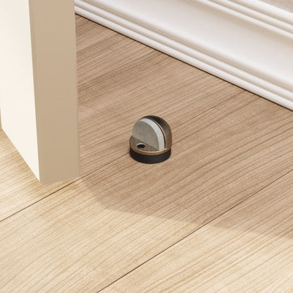 Securit Oval Brass Door Stop | 1 x Door Stop
