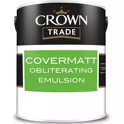 Crown Trade Covermatt Obliterating Emulsion 5 Litre WHITE