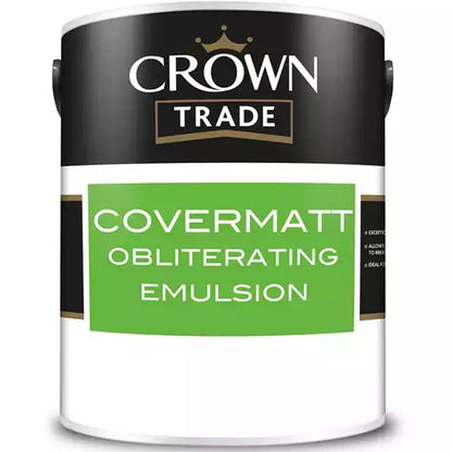 Crown Trade Covermatt Obliterating Emulsion 10 Litre WHITE