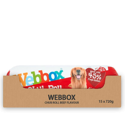 Webbox Dog Food Chub Roll Beef 15 x 720g