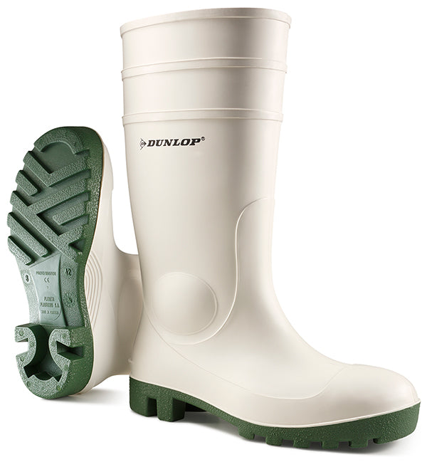 Dunlop Protomaster Safety Pvc Wellingtons White 10.5