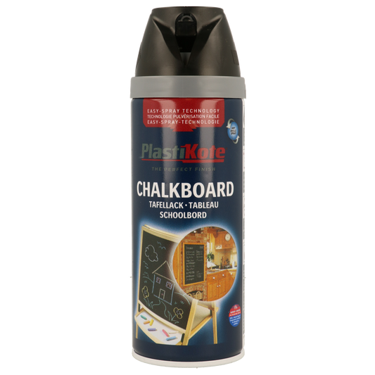 Plastikote Chalkboard Black Paint 400ml Twist and Spray Can | Renovate, Repair or Create a new s