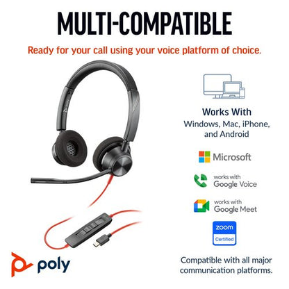 Poly Blackwire 3320 Stereo USB-C/A Headset 8X219AA