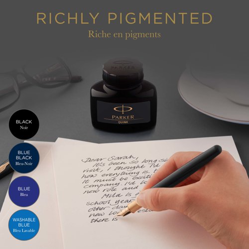 Parker Quink Permanent Ink Bottle Black 2oz S0037460