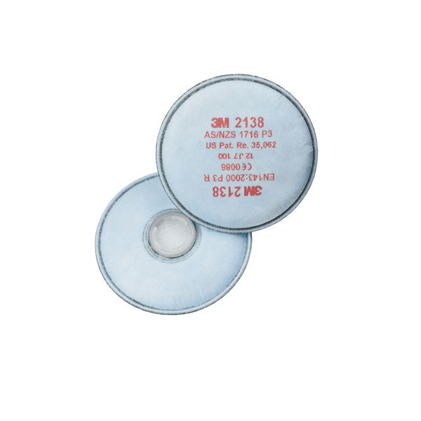 3M 2138 P3 Respirator Filter White  Pack 20's