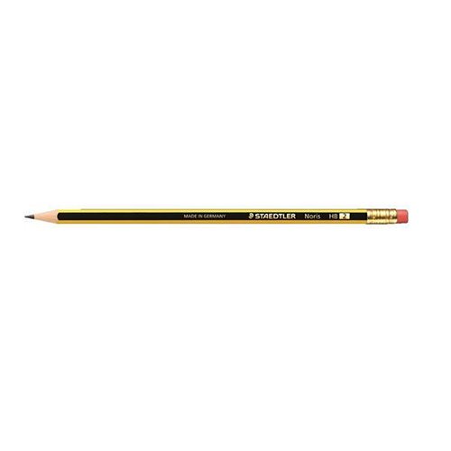 Staedtler 120 Noris Pencil Cedar Wood with Eraser HB Pack 12 Code 122HBRT