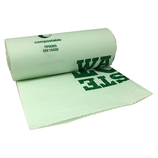 Compostable Biodegradable Food Waste 10 Litre Bin Liner Bags Roll Now In Rolls Of 24