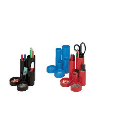 5 Star 6 Compartment Desk Tidy Black 295861