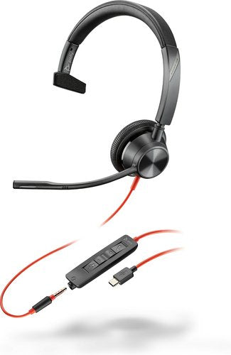 Poly Blackwire 3315 Monaural USB-C/A +3.5mm Headset 8X217AA