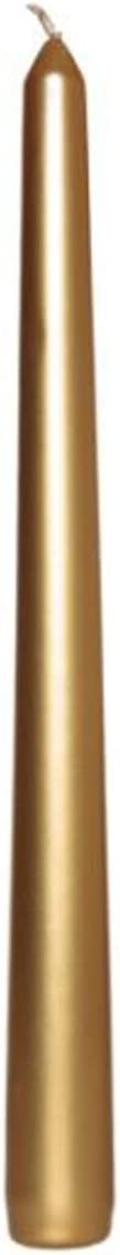 Price's 10" Wrapped Venetian Candles in Gold, 10 Pack