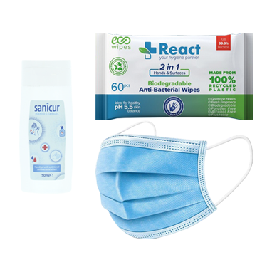 Antibacterial Hand and Surface Sanitiser Travel Pack