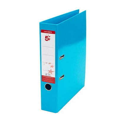 5 Star Lever Arch File Foolscap 70mm Spine Blue (Pack of 10) 33287X
