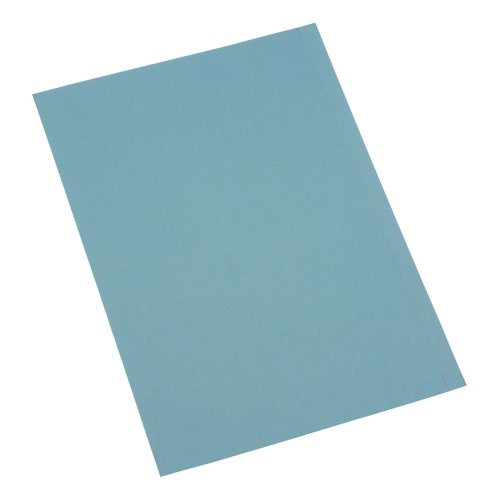 5 Star Recycled Square Cut Folder Foolscap 180gsm Blue (Pack of 100) 340417