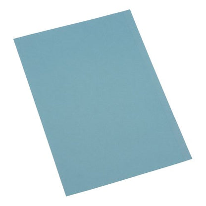 5 Star Recycled Square Cut Folder Foolscap 180gsm Blue (Pack of 100) 340417