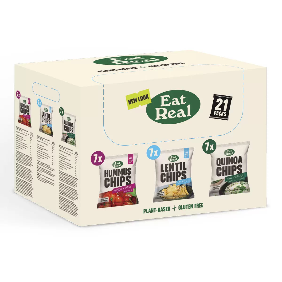 Eat Real Variety Snack Box | 3 Flavours | 21 Mixed Packs