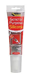 Everbuild General Purpose Silicone Sealant – Waterproof  White – 80Ml