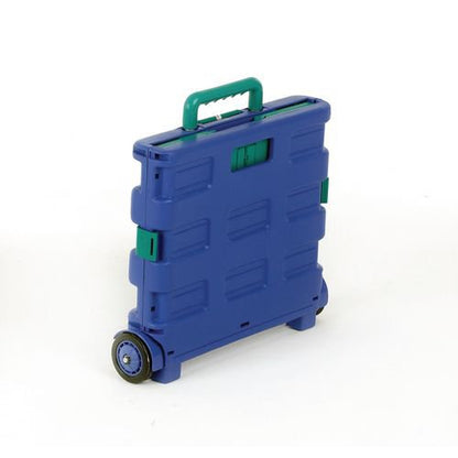 Folding Container Trolley with Lid Blue /Green 379531