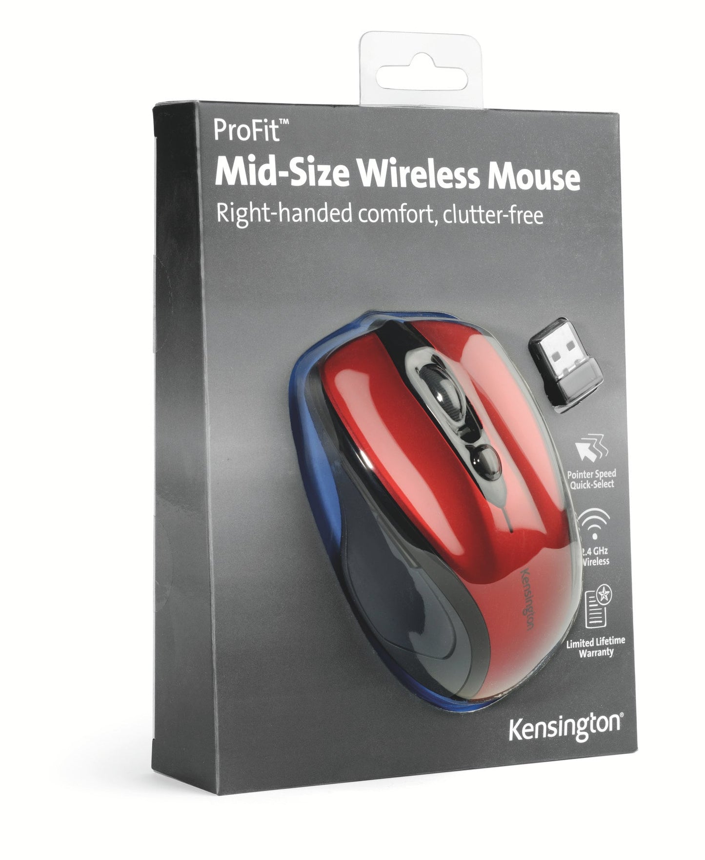 Kensington Pro Fit Wireless Mobile Mouse Ruby Red K72422WW