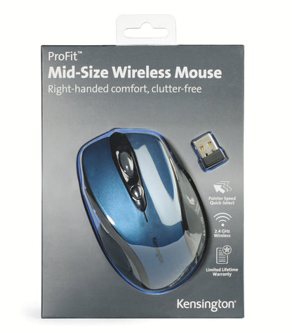 Kensington Pro Fit Wireless Mobile Mouse Sapphire Blue K72421WW