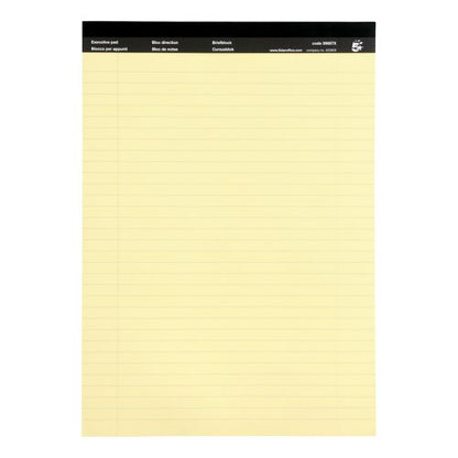 5 Star Executive Headbound Pad Ruled Perforated 65gsm 100 Page A4 Yellow (Pack of 10) 39687X
