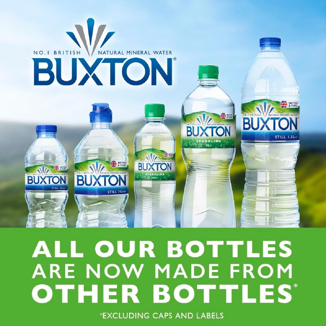Buxton Sparkling Mineral Water 50cl Plastic Bottles (Pack of 8)