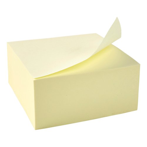 5 Star Sticky Notes Repositionable Cube 400 Sheets 76x76mm Yellow 397999