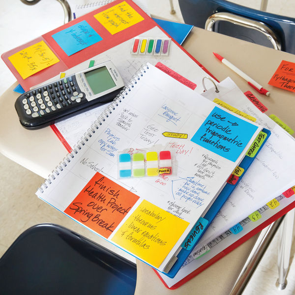 3M Post-It Notes Arrows Portable Pack 12x437mm Pack of 100 Assorted Standard Colours