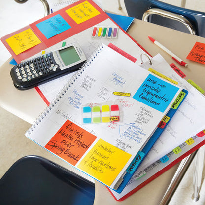 3M Post-It Notes Arrows Portable Pack 12x437mm Pack of 100 Assorted Standard Colours