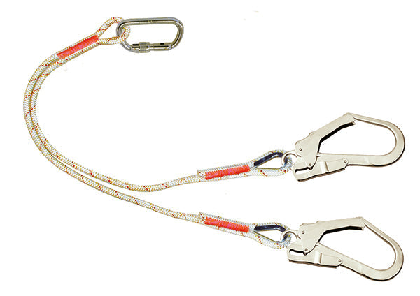 3M Protecta Twin Leg Rope Restraint Lanyard 1.3 Meter White 1.3M