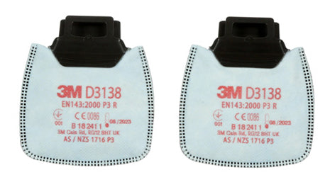 3M D3138 Secure Click P3 R Filter White  Pack 20's