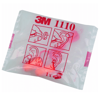 3M 1110 Corded Disposable Ear Plug x 100