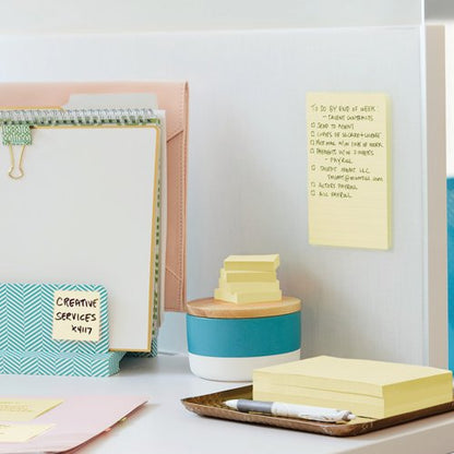 Post-it Super Sticky Note 76x76mm 90 Sheets Cardboard Packaging Canary Ylw (Pack of 12) 654-12SS-CY