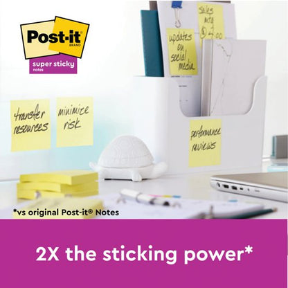 Post-it Super Sticky Note 76x76mm 90 Sheets Cardboard Packaging Canary Ylw (Pack of 12) 654-12SS-CY