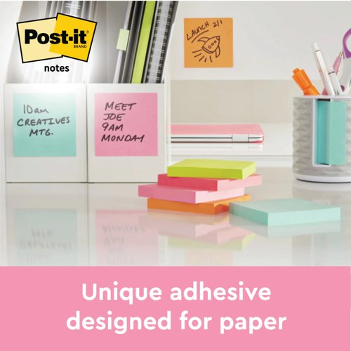 Post-it Note Sticky Notes Cube 76x76mm Neon 350 Sheets 2028NP